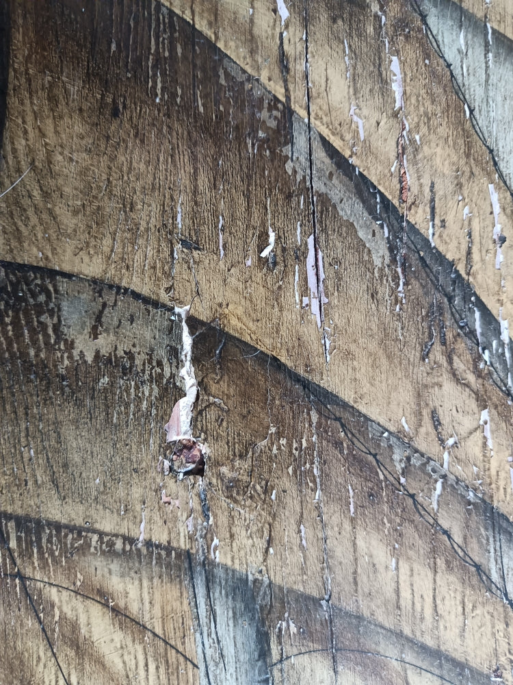 Peinture sur bois 19è siècle - Clipper à voile (55 x 120 cm)