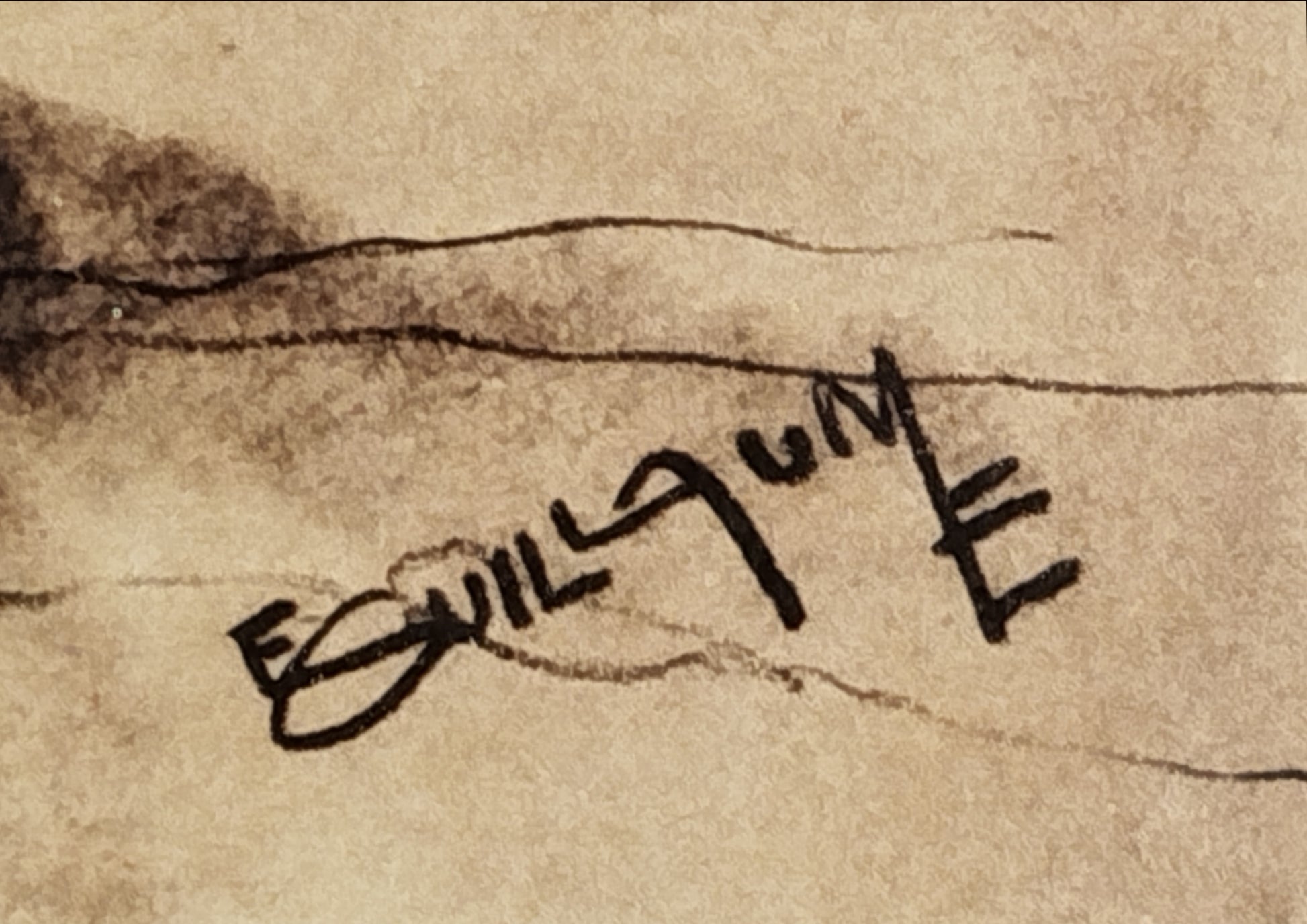 Emile Louis GUILLAUME (1900-1975) - Le repas (33 x 23 cm)