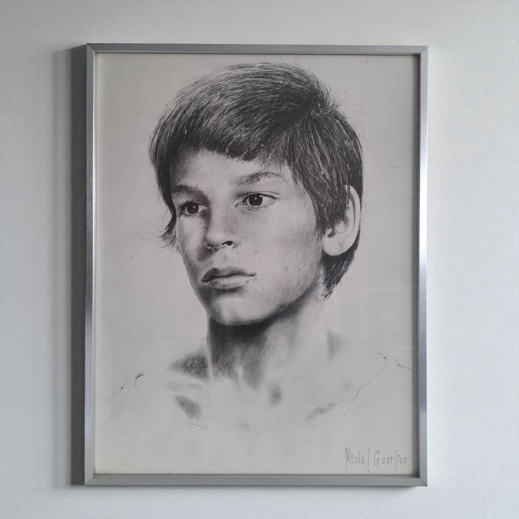 Michel Gourlier - Portrait de garçon, circa 1990 (54 x 41 cm)