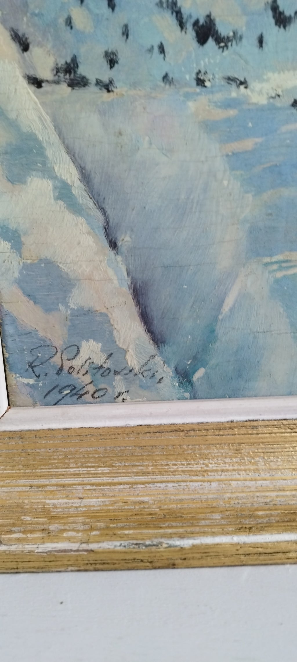École polonaise du XXe siècle Forêt enneigée (1945) - 30x24,5 cm