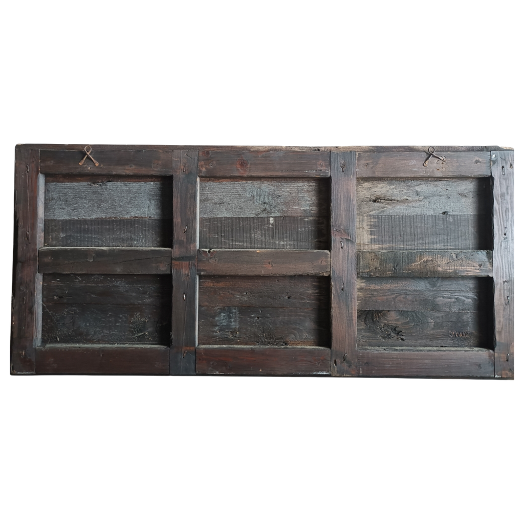 Peinture sur bois 19è siècle - Clipper à voile (55 x 120 cm)